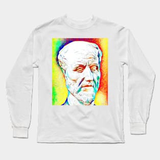 Plotinus Colourful Portrait | Plotinus Artwork 11 Long Sleeve T-Shirt